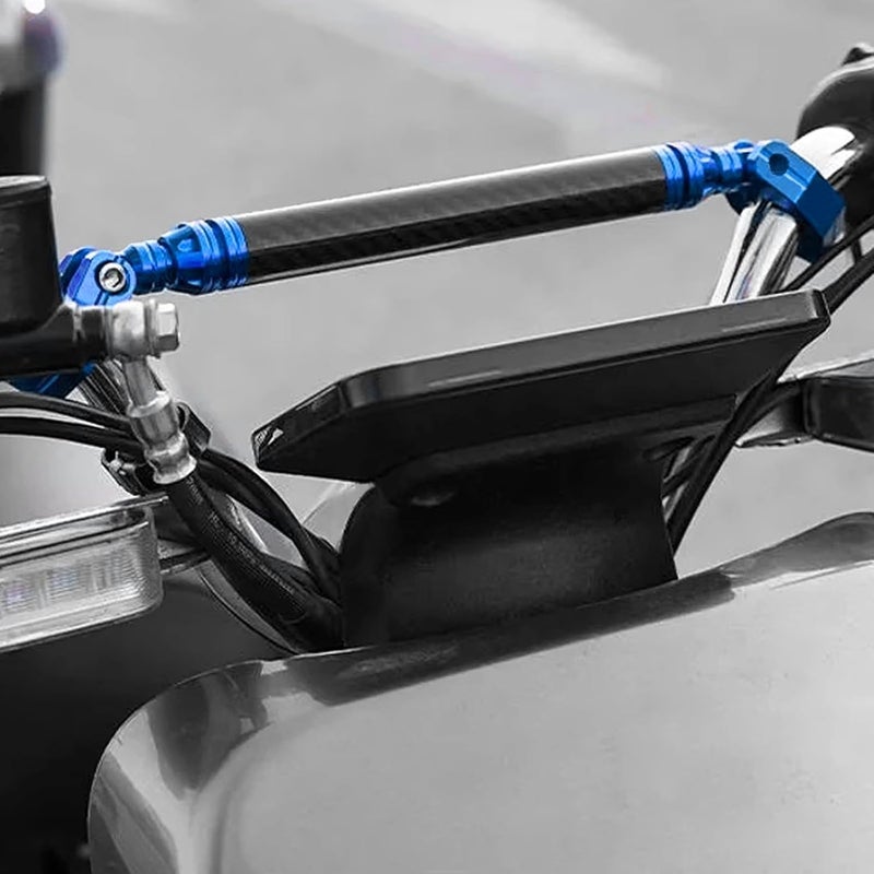 AICARS Motorcycle Handlebars Aluminum Alloy Motorcycle Cross Bar 22mm Adjustable Strength Levers Balance Handlebar Crossbar- Blue - Image 5